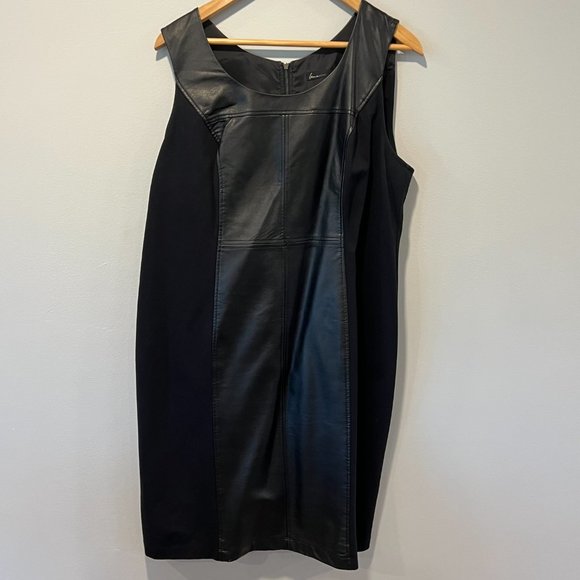 Lane Bryant | Jackets & Coats | Vegan Leather Stretch Panel Dress ...